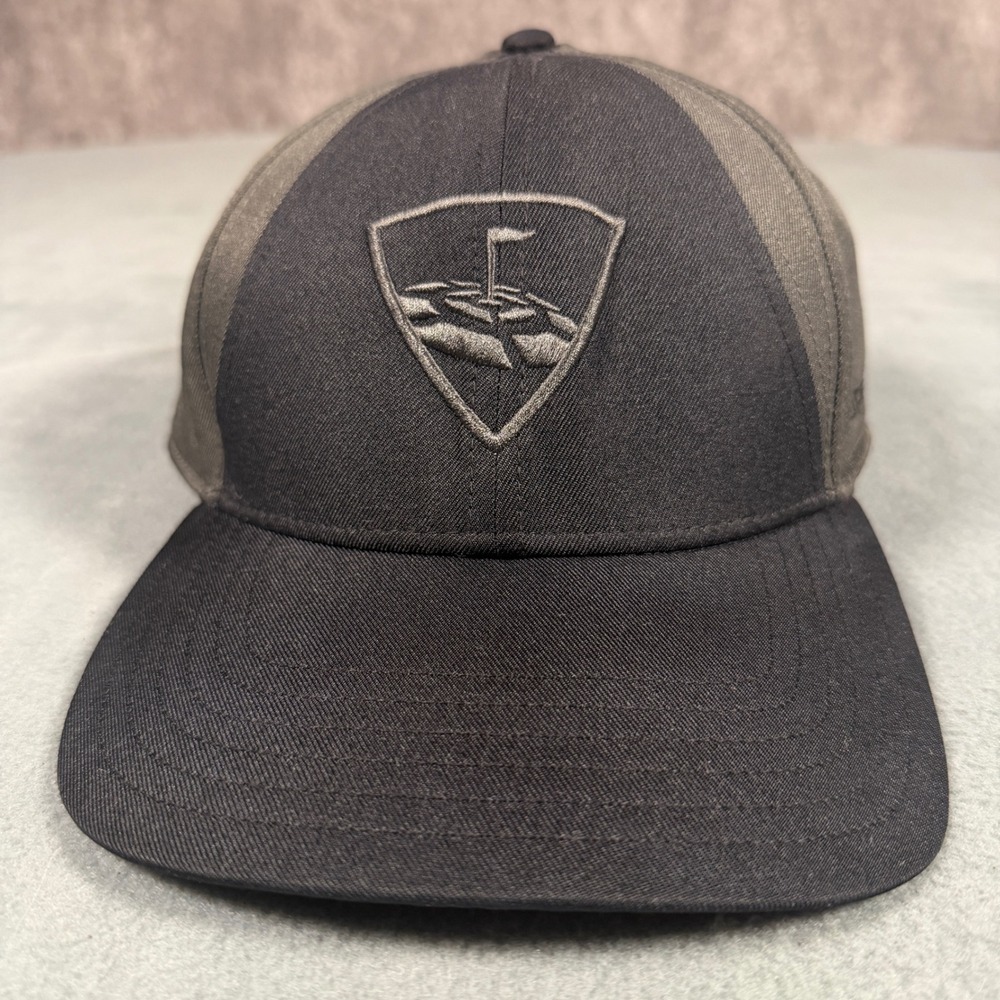 Callaway Topgolf Snapback Hat Mens Black Grey Embroidered Golf Shield Cap